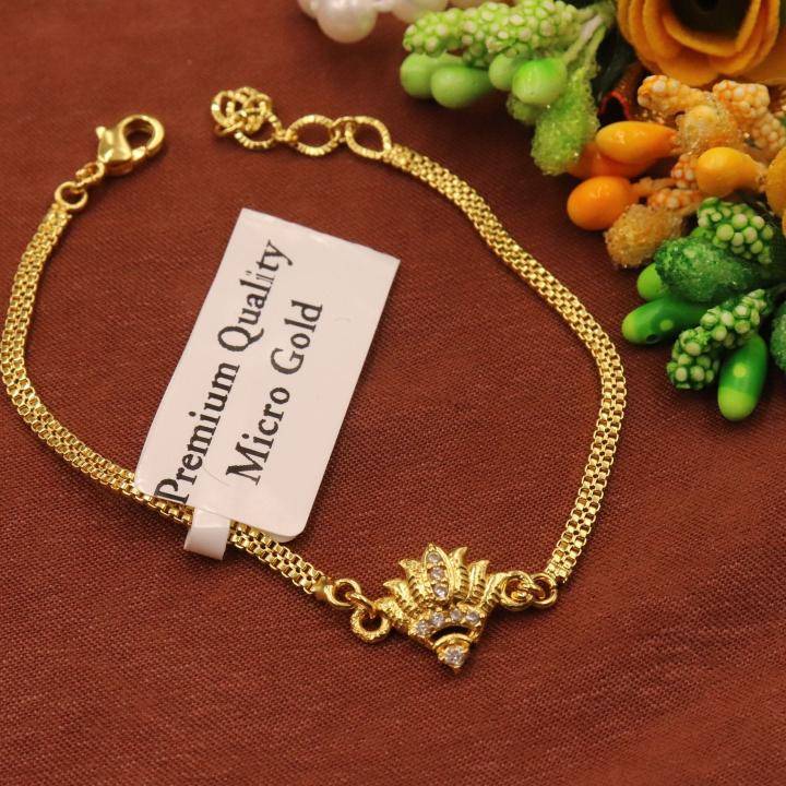 Micro gold AD Fancy bracelet 535 Wholesale bridal jewellery in India