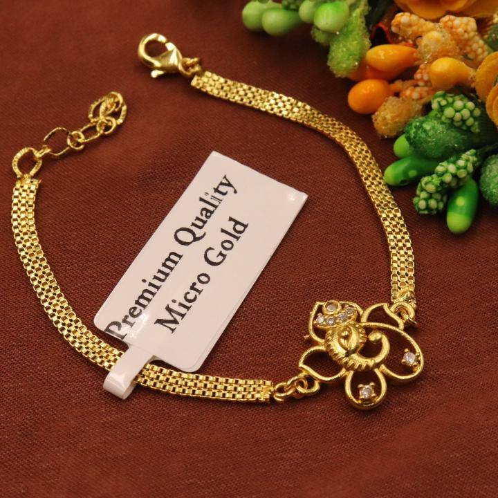 Micro gold AD Fancy bracelet 537 Affordable artificial jewellery in India