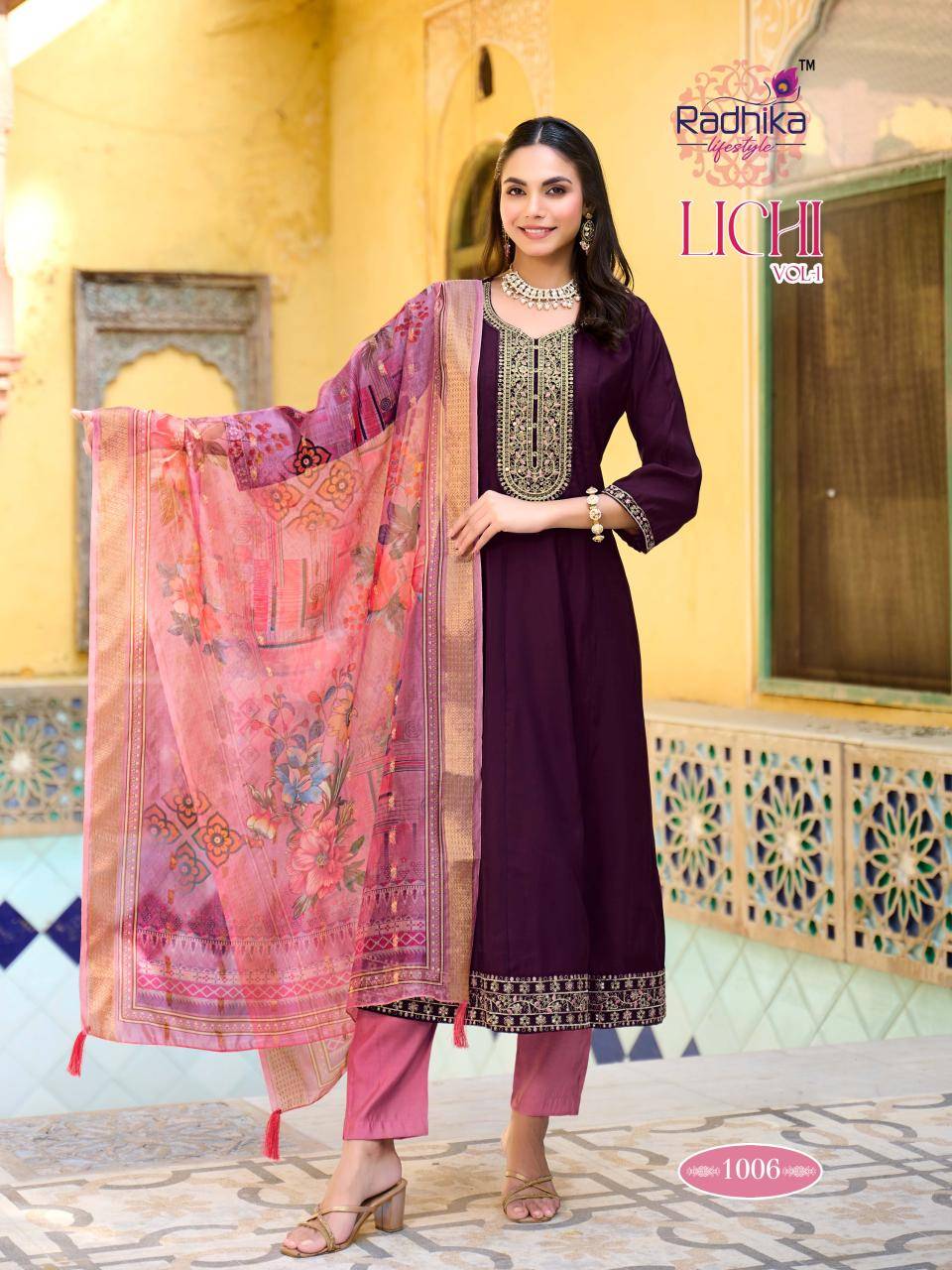 Radhika lifestyle lichi vol 1 Kurti manufacturers in Mumbai