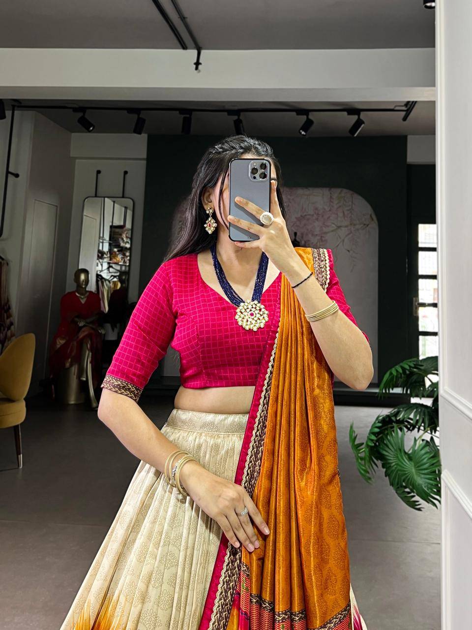 ANAHITHA Tasar Silk RED Wholesale lehenga choli in Hyderabad for boutique