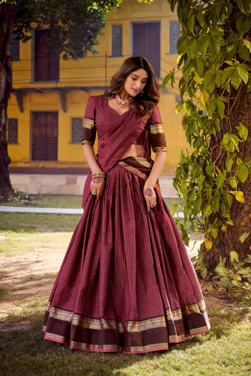 SWASTHIKA Chettinad Cotton MLB  Lehenga choli wholesale market near me
