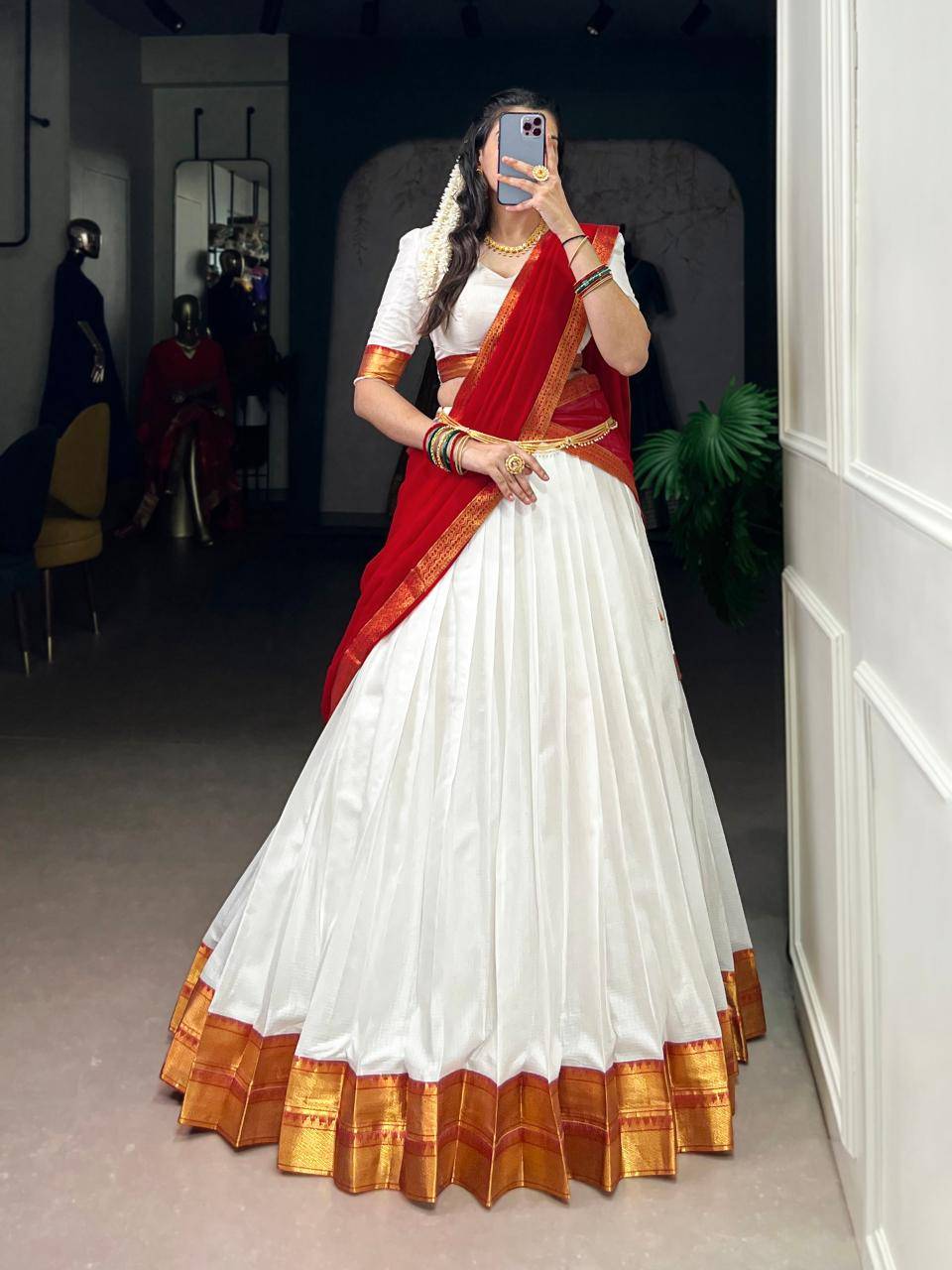 HARVANI Poly cotton WHT Bulk lehenga choli supplier in Hyderabad