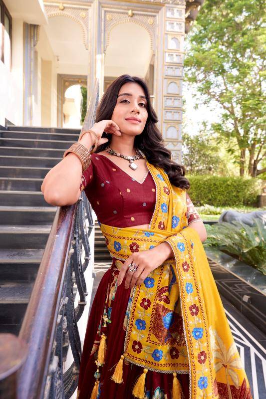 LNB 1239 Tasar Silk MRN Wholesale lehenga choli market near me