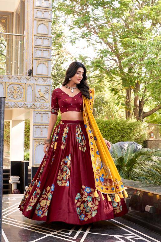 LNB 1239 Tasar Silk MRN Wholesale lehenga choli market near me