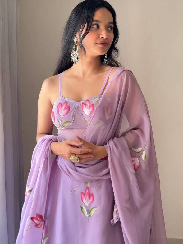 SCnx 1189 Georgette Lehenga choli market prices in Delhi