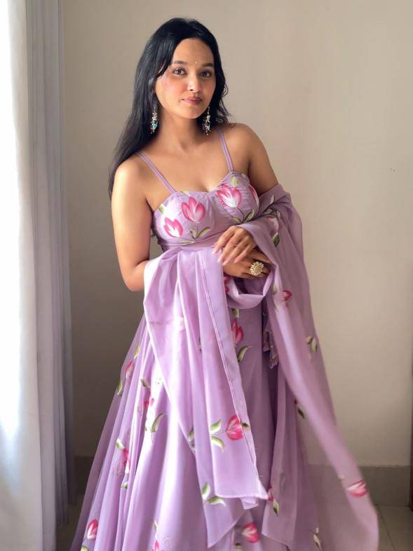 SCnx 1189 Georgette Lehenga choli market prices in Delhi