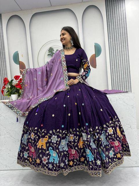 PC-545 vichitra silk Lehenga choli exporters in Delhi