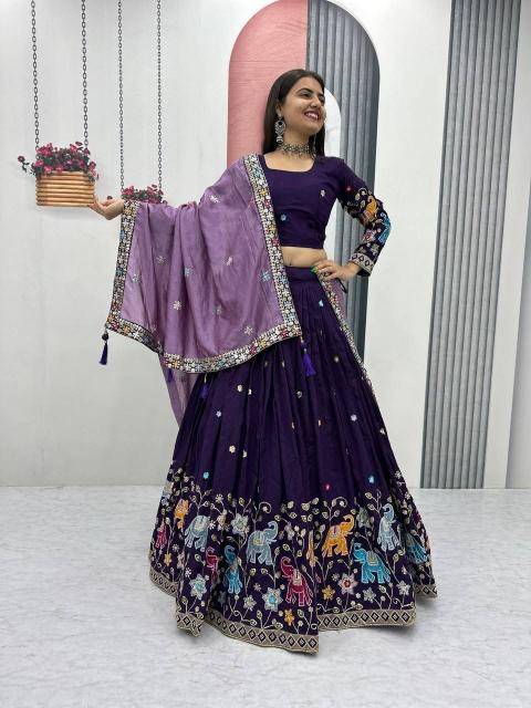 PC-545 vichitra silk Lehenga choli exporters in Delhi