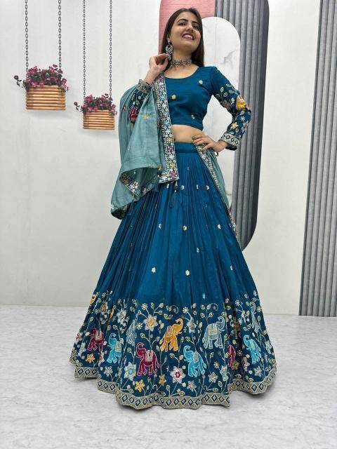 PC-545 vichitra silk Lehenga choli exporters in Delhi
