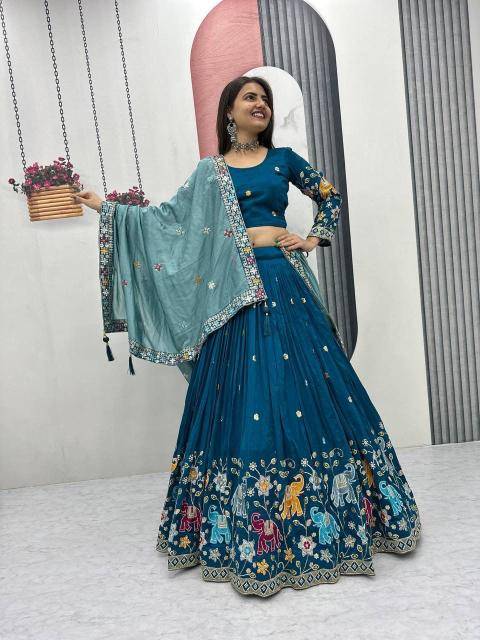 PC-545 vichitra silk Lehenga choli exporters in Delhi
