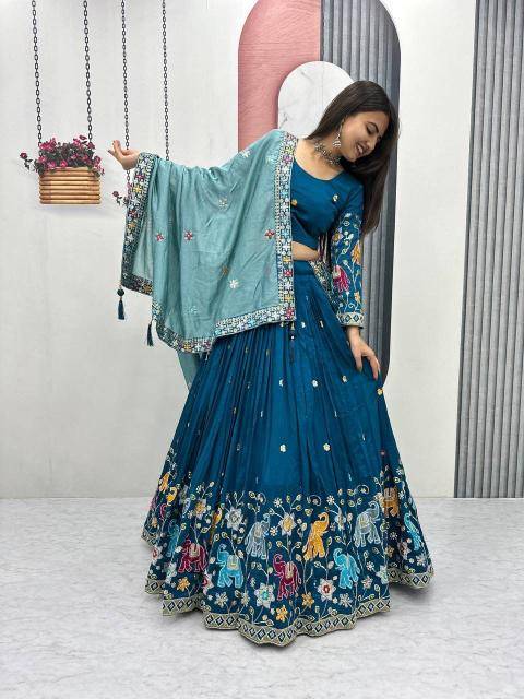 PC-545 vichitra silk Lehenga choli exporters in Delhi