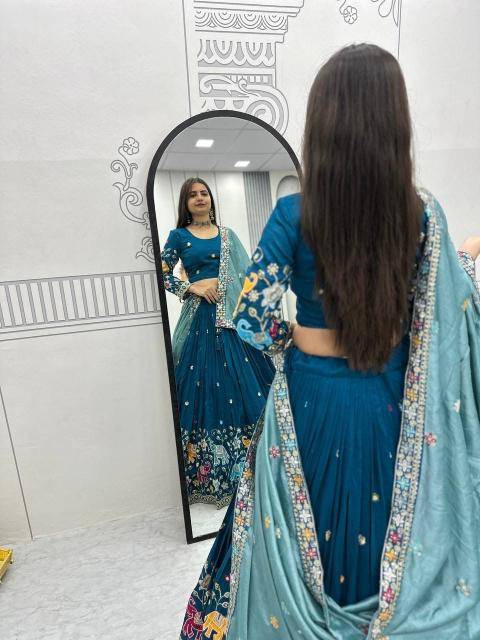 PC-545 vichitra silk Lehenga choli exporters in Delhi