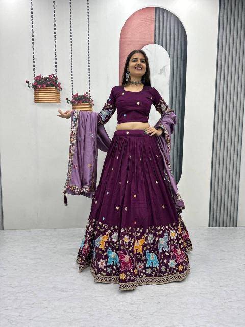 PC-545 vichitra silk Lehenga choli exporters in Delhi