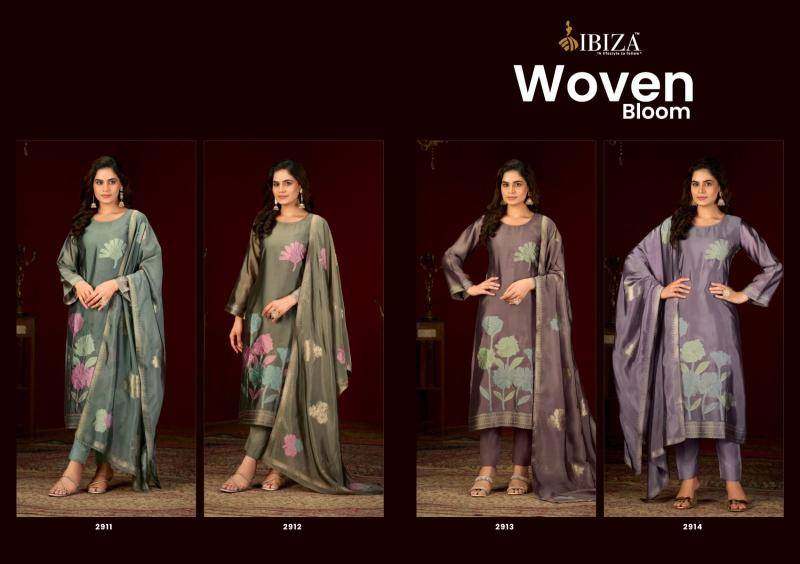 Ibiza woven bloom Surat dress materials wholesale