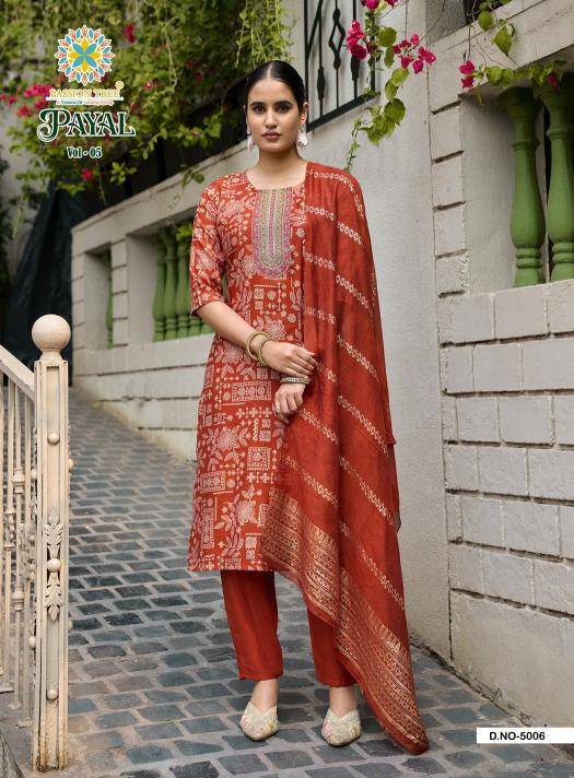 Passion tree payal vol 5 Kurti manufacturers in Mumbai