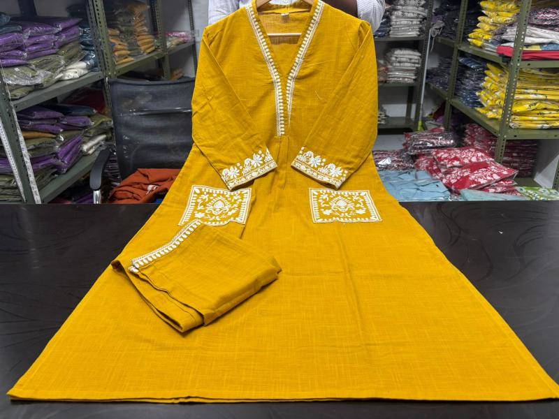 Beautiful cotton slub with both sides Kurti manufacturer in Surat city