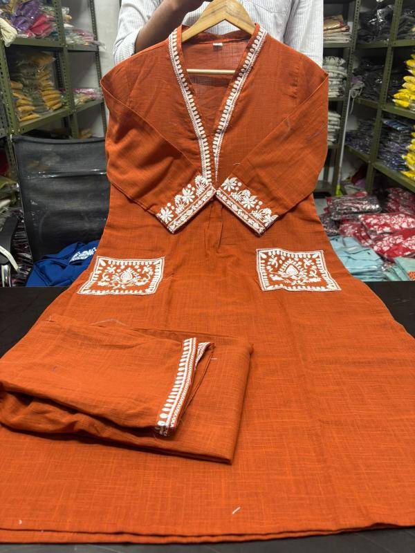 Beautiful cotton slub with both sides Kurti manufacturer in Surat city