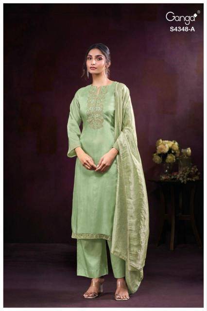 Ganga malira 4348 Dress material online shopping