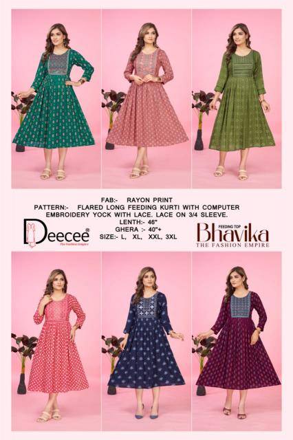 Deecee bhavika flared Wholesale Kurti supplier in surat