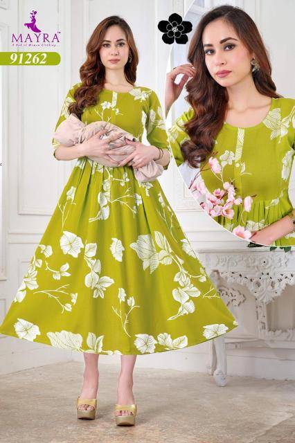 MAYRA RAYON ANARKALI Surat Kurti catalog