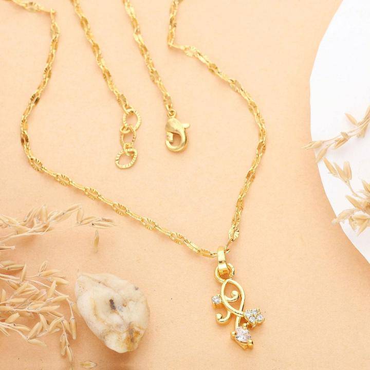 Micro Gold polish chain pendant 686 Artificial jewellery manufacturers in Delhi