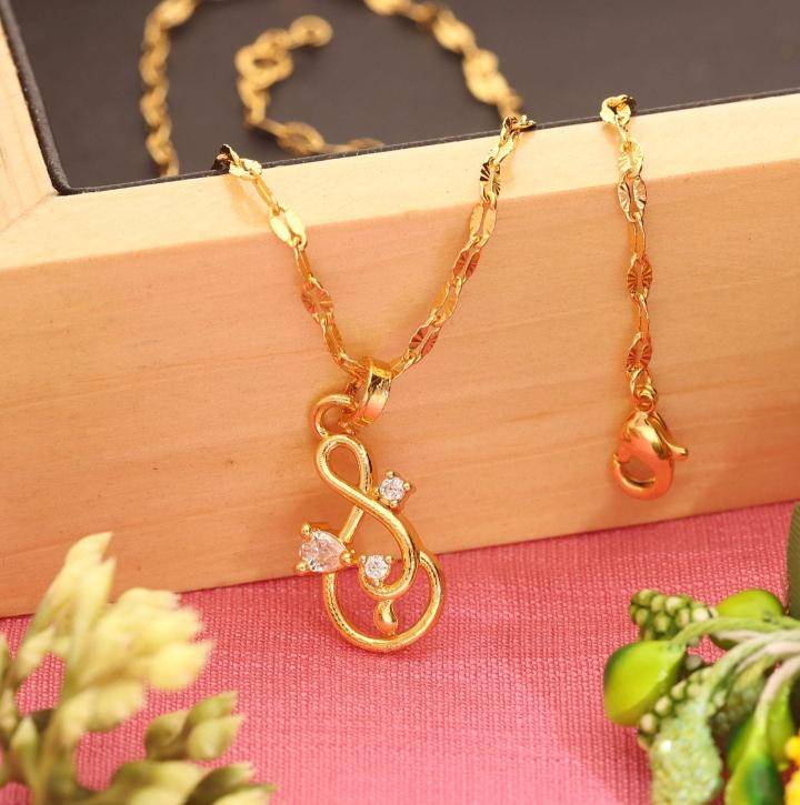 Micro Gold polish chain pendant 703  Imported artificial jewellery in Delhi