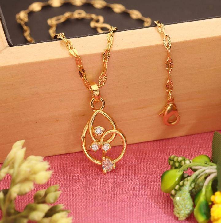 Micro Gold polish chain pendant 719 Traditional artificial jewellery in Delhi