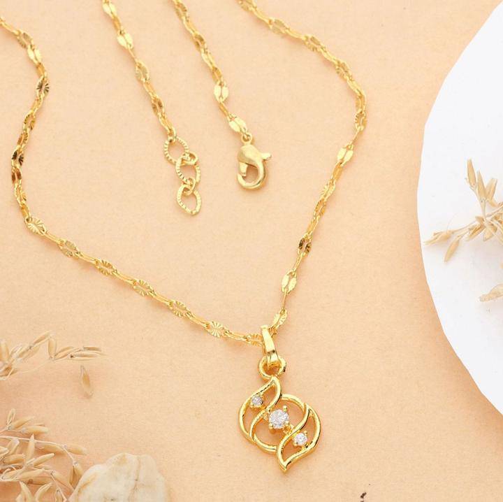 Micro Gold polish chain pendant 721 Ethnic artificial jewellery in Delhi
