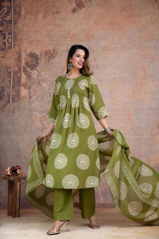 Janni indolady K3042 A-line Kurti exporters in Delhi