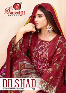 Ganeshji dilshad vol-5 Wholesale cotton dress materials in Kolkata