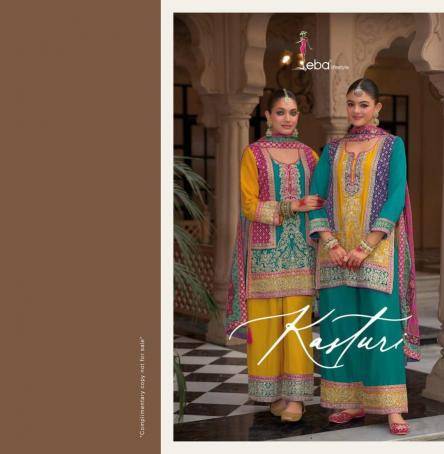 Kasturi hevey Chinon Designer kurtis wholesale