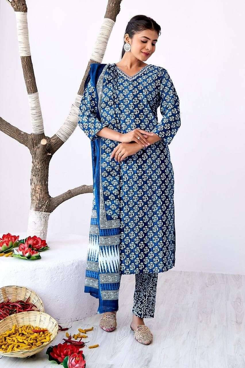 vastralife New Launchkurti pent duppta set Cotton Vol-3 Kurti wholesale market in Delhi