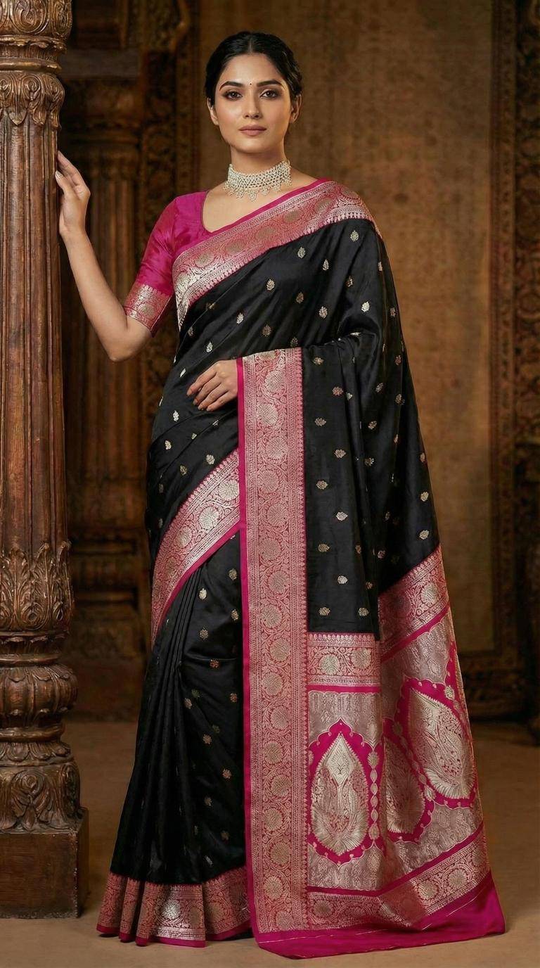 Anupama black speical  Designer lehenga saree manufacturers