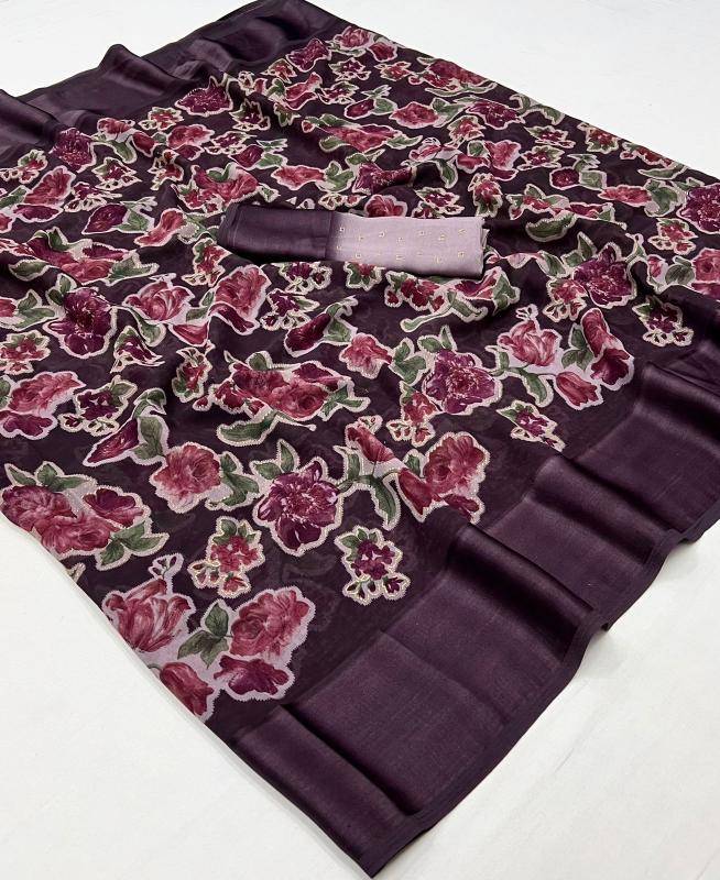 Tulsi beautiful flowers Saree manufacturer in india