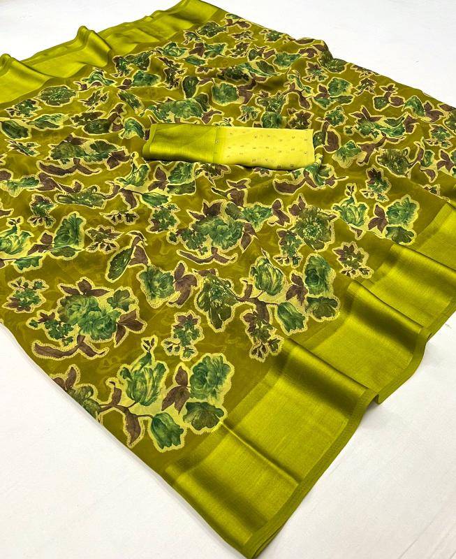 Tulsi beautiful flowers Saree manufacturer in india