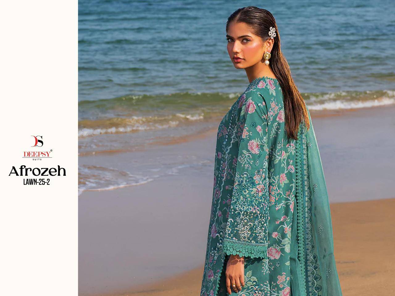 Deepsy afrozeh lawn 25-2 Casual salwar kameez wholesale