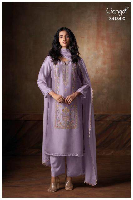 Ganga bhrisha 4134 Designer dress materials suppliers in Hydrabad