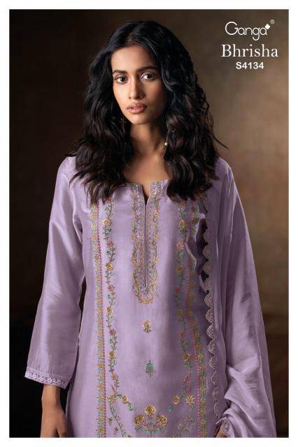 Ganga bhrisha 4134 Designer dress materials suppliers in Hydrabad