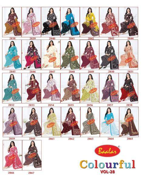 Baalar colourful vol-28 Fancy dress materials wholesalers in Hydrabad