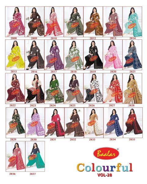 Baalar colourful vol-28 Fancy dress materials wholesalers in Hydrabad