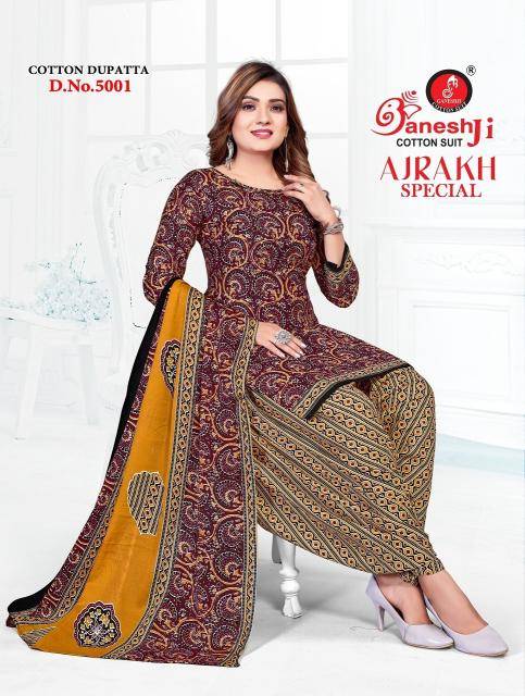 Ganeshji ajrakh special vol-5 Wholesale dress suppliers in Hyderabad