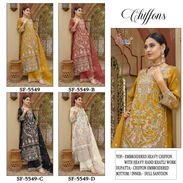 Shree fabs d.no SF-5549 chiffons Surat Salwar Kameez Online