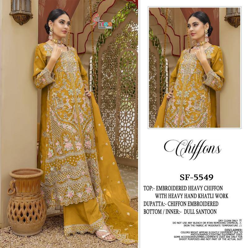 Shree fabs d.no SF-5549 chiffons Surat Salwar Kameez Online
