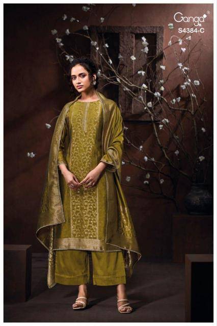 Ganga oshea 4384 Dress material wholesalers in Kolkata