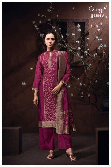 Ganga oshea 4384 Dress material wholesalers in Kolkata