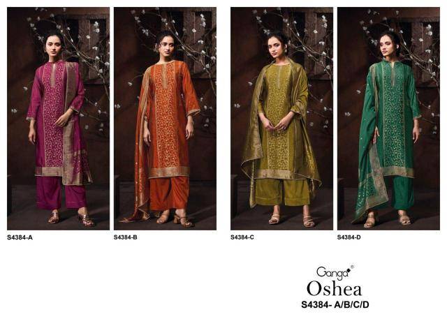 Ganga oshea 4384 Dress material wholesalers in Kolkata