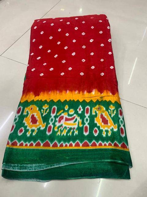 Bhagya laxmi ajrakh print with lagadi patta Wholesale saree manufacturers in Kolkata
