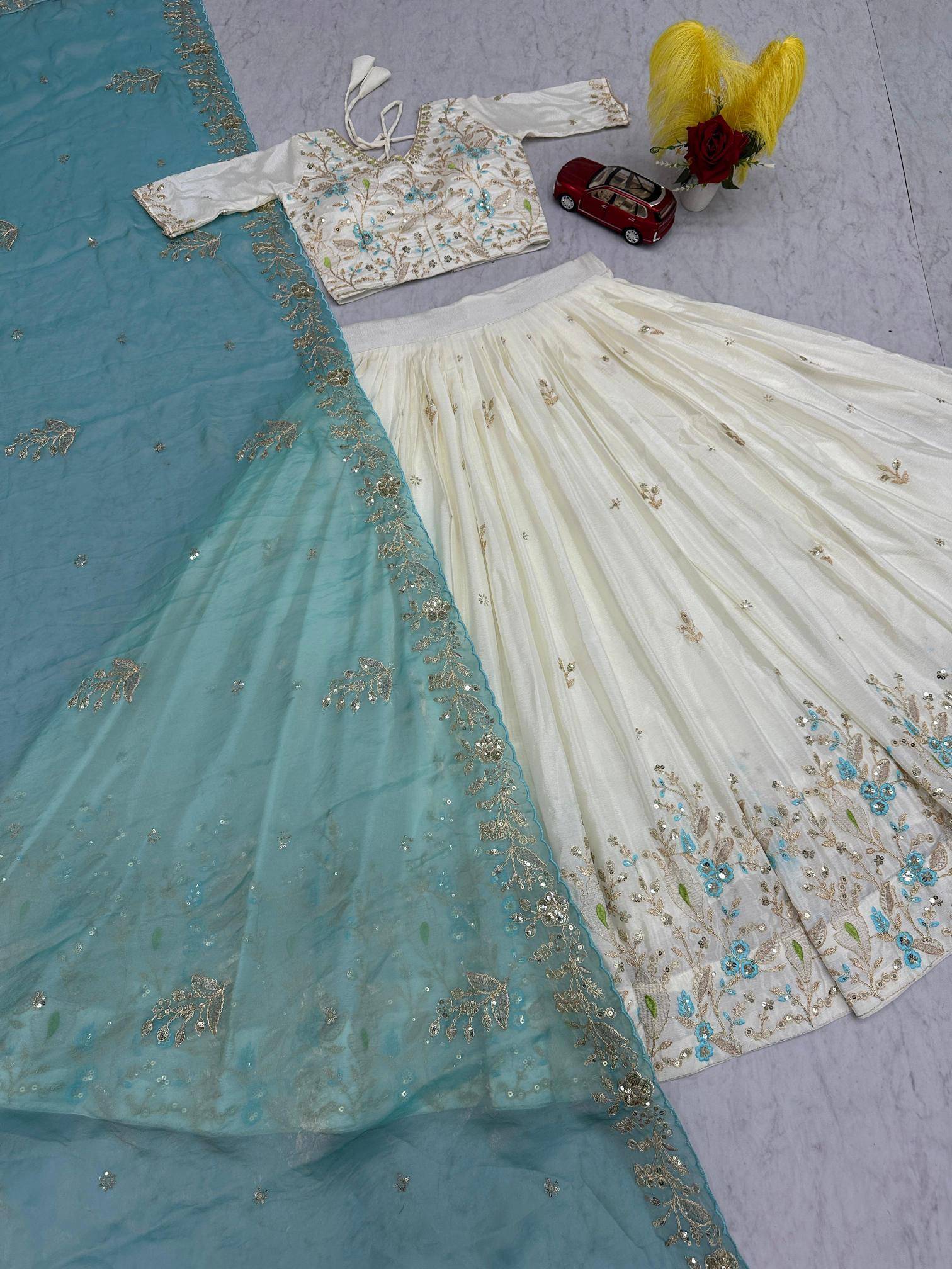 Tapi-302 Chinon Wholesale lehenga choli with price