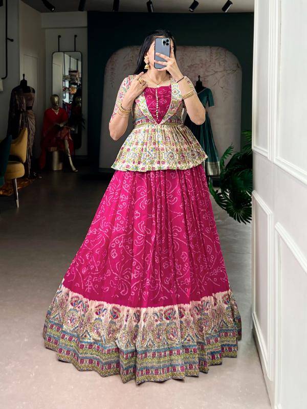 NNK 1108 Green Silk PNK Latest lehenga choli designs wholesale