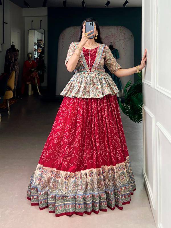 NNK 1108 Green Silk MRN Ethnic lehenga choli wholesale